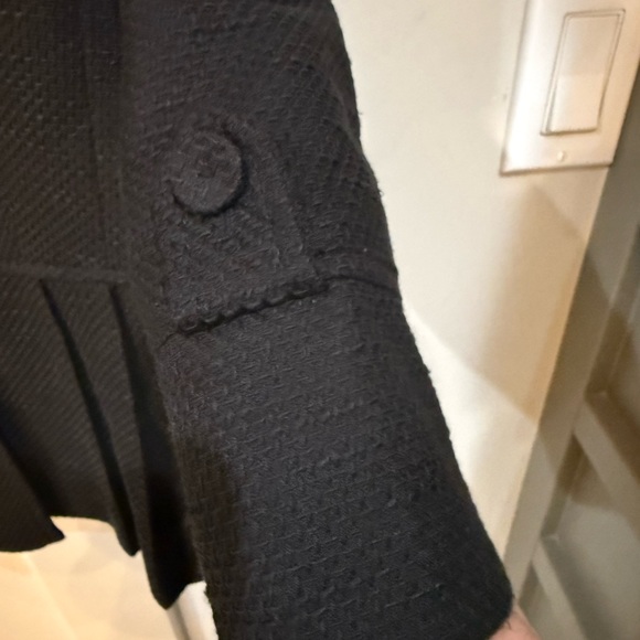 Ann Taylor Loft Petites Black Peplum Tweed Jacket Size 8P - Picture 4 of 7